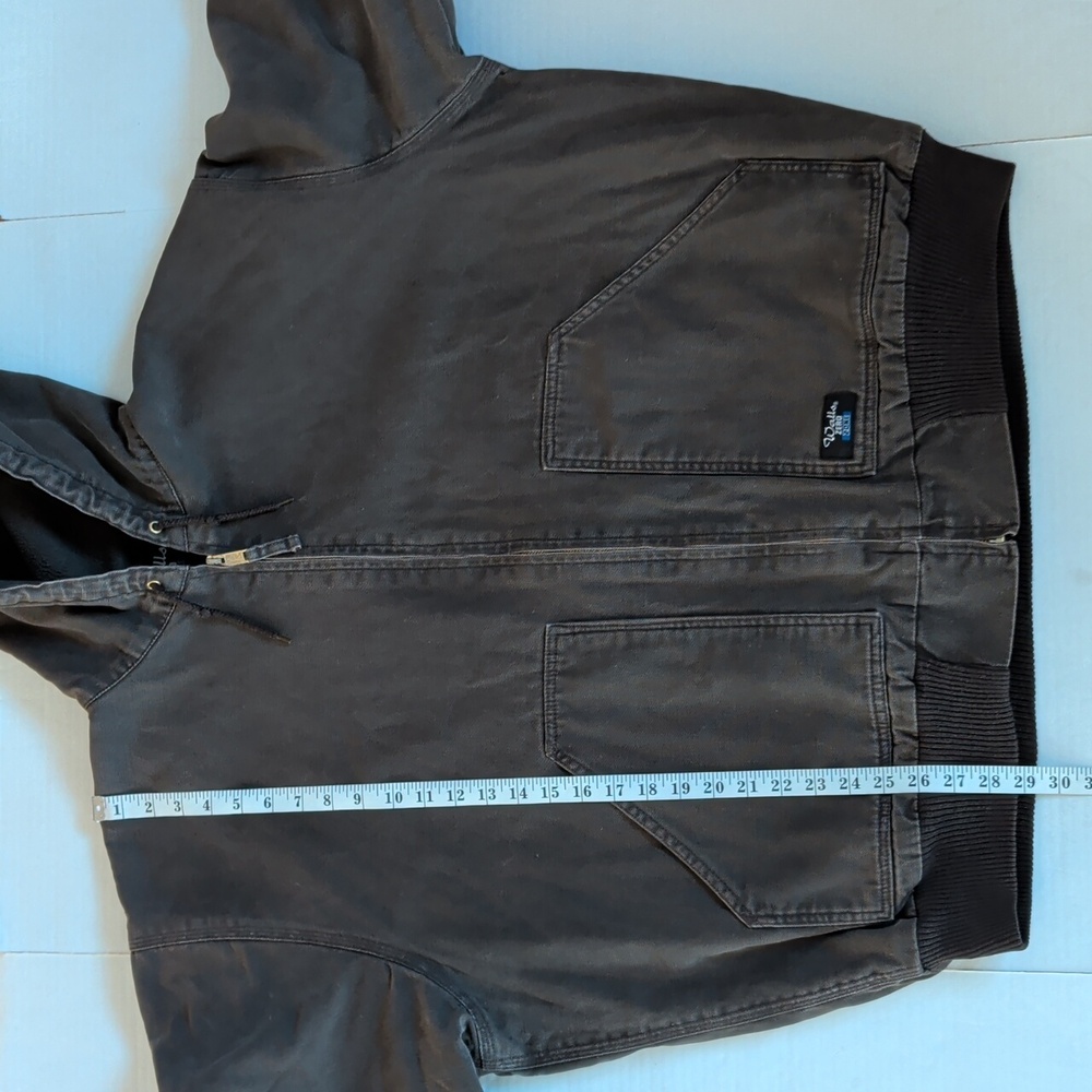 Vtg. Walls Zero Zone Insulated Fleece Lined Hooded Canvas Jacket 2XL Brown Green - Picture 13 of 16
